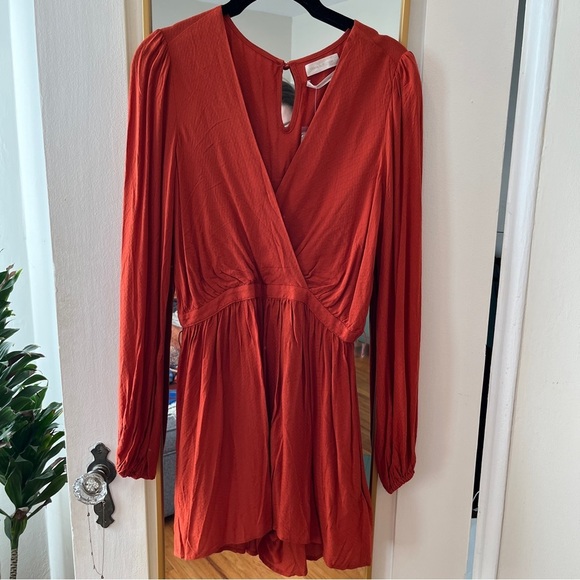 NWT Urban Outfitters Long Sleeve Romper with Tie Waist - Picture 1 of 7